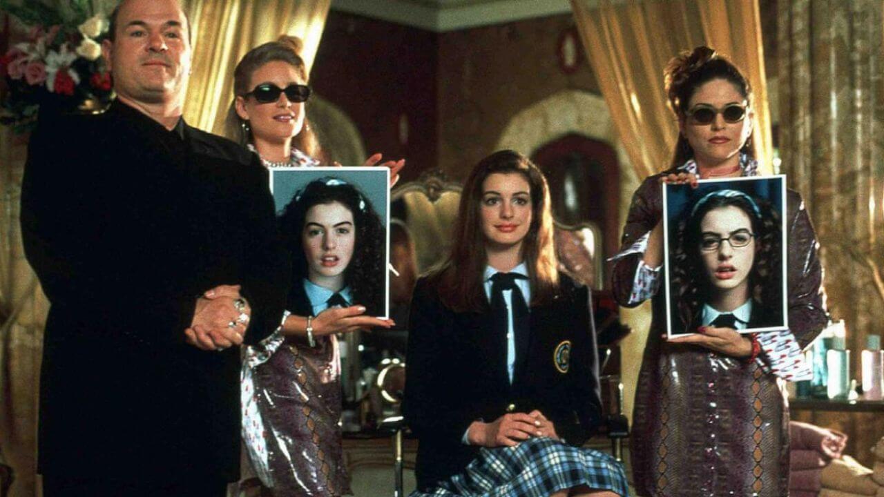 Anne Hathaway, Larry Miller, Sparrow Heatley, and Gwenda Perez in The Princess Diaries