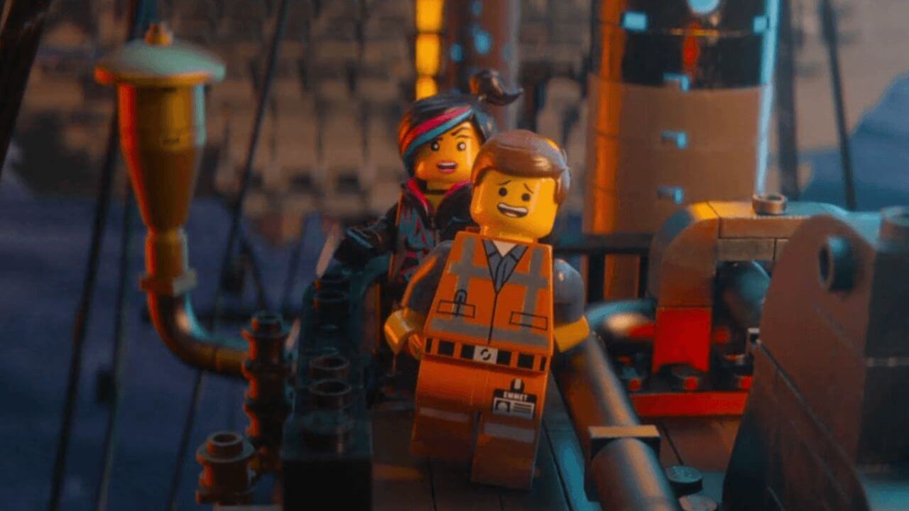 Elizabeth Banks and Chris Pratt in The Lego Movie