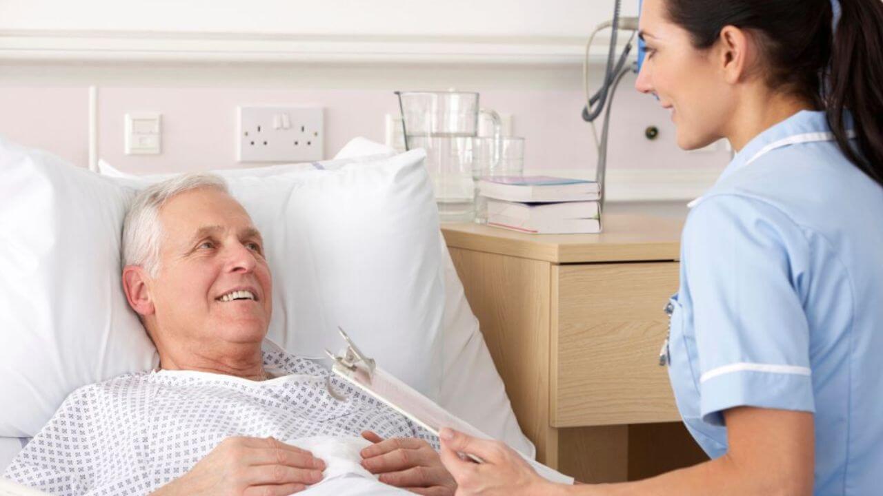 Home Health Aide Taking Acre of an Old Sick Man