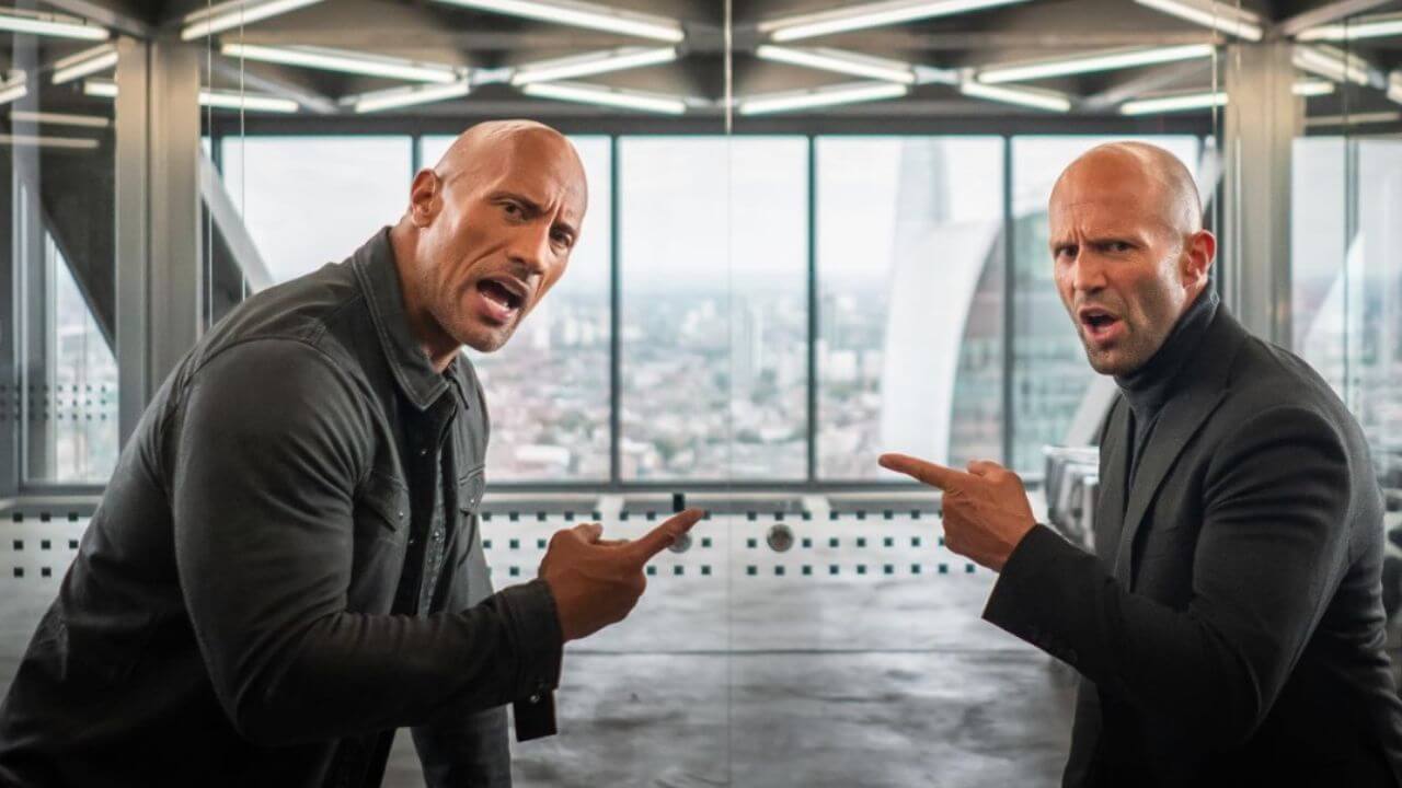 Jason Statham and Dwayne Johnson in Fast & Furious Presents Hobbs & Shaw