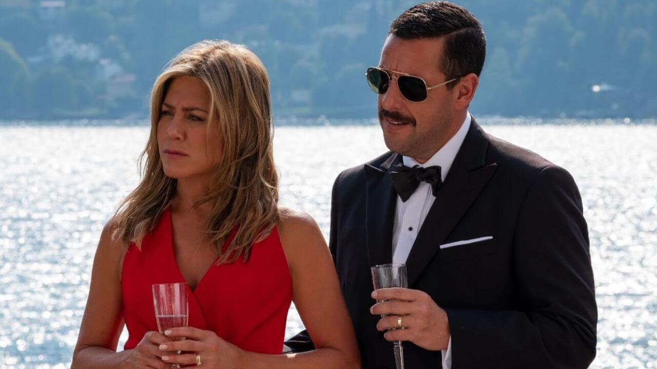 Jennifer Aniston and Adam Sandler in Murder Mystery