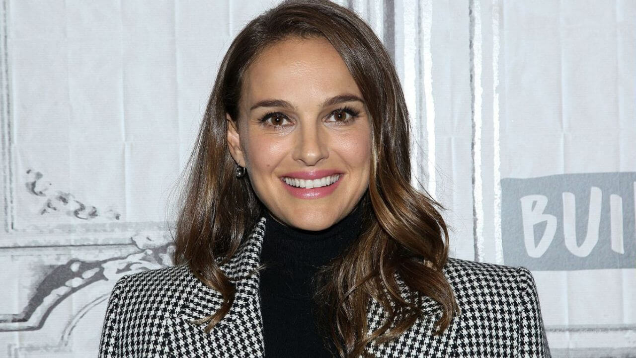 Natalie Portman inside for AOL Build Series Celebrity Candids