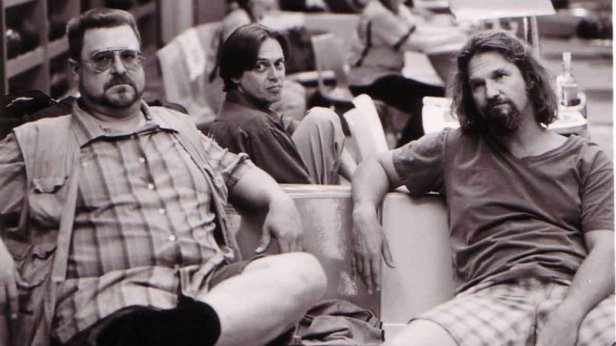 Steve Buscemi, Jeff Bridges, and John Goodman. Movie The Big Lebowski (1998)