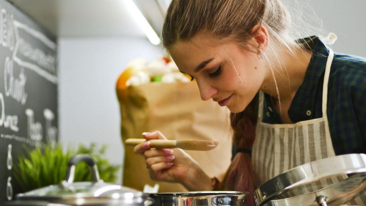 Woman Cooking in the Kitchen