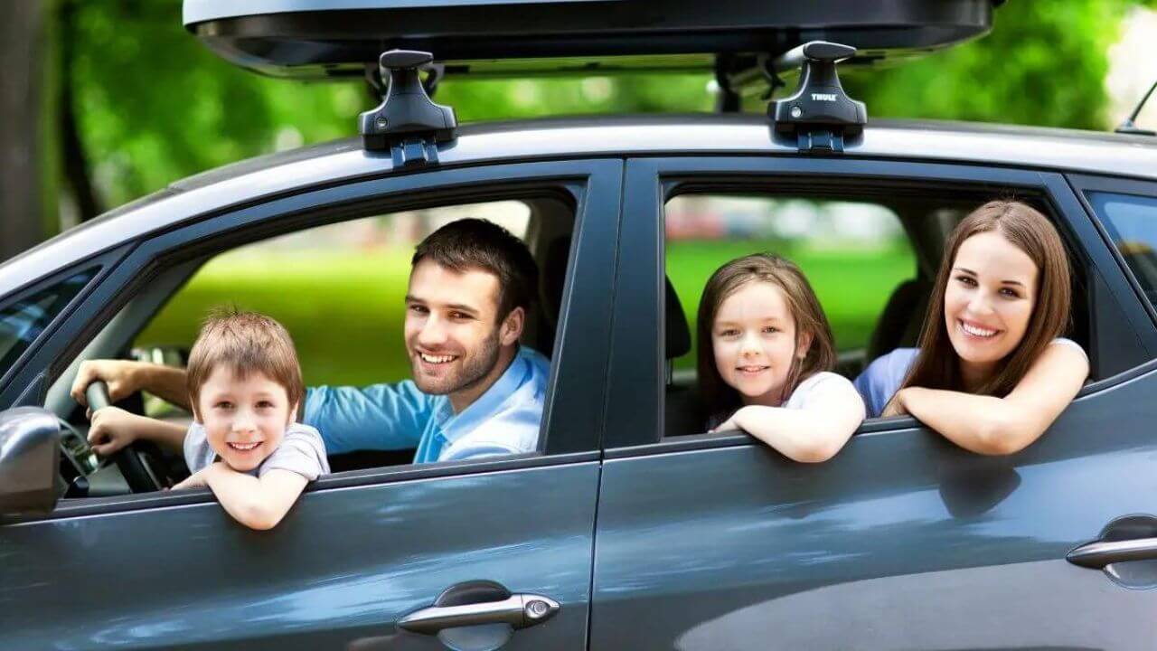 Family In A Car